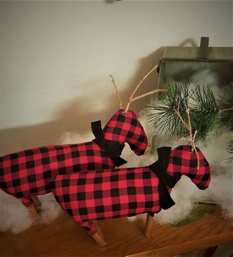 Primitive Reindeer Shelf Sitter Christmas Reindeer Christmas - Etsy Denmark