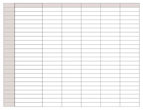 Free Printable Blank Spreadsheet Templates [PDF Included] - Printables Hub