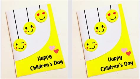 Easy Children's day card • Happy children's day greeting card - YouTube