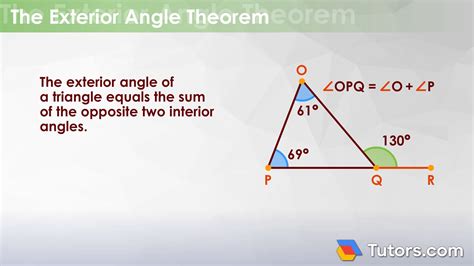 Exterior Angle Theorem - Formula & Examples