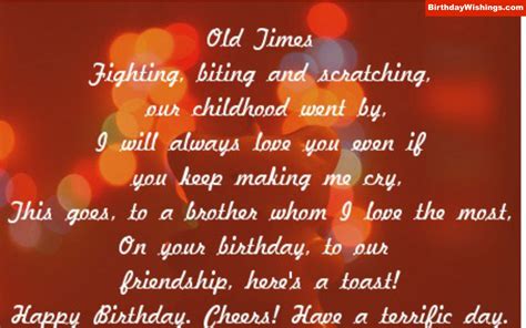 Birthday Poem For Brother - BirthdayWishings.com