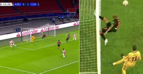 Liverpool’s Adrian pretends to kick ball as Fabinho produces goal-line clearance vs Ajax ...