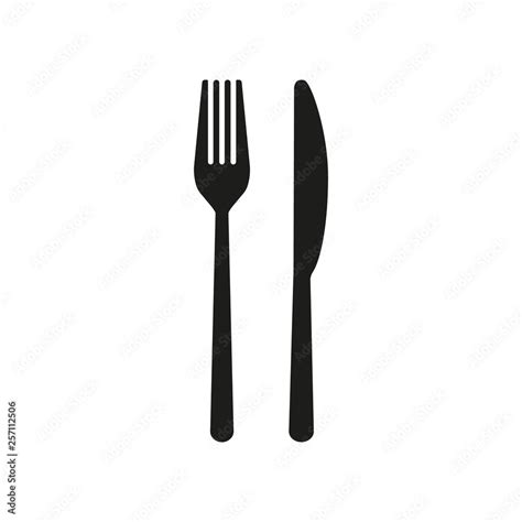 Knife, fork icon design. Vector illustration. Stock Vector | Adobe Stock