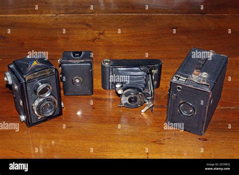 old cameras collection Stock Photo - Alamy