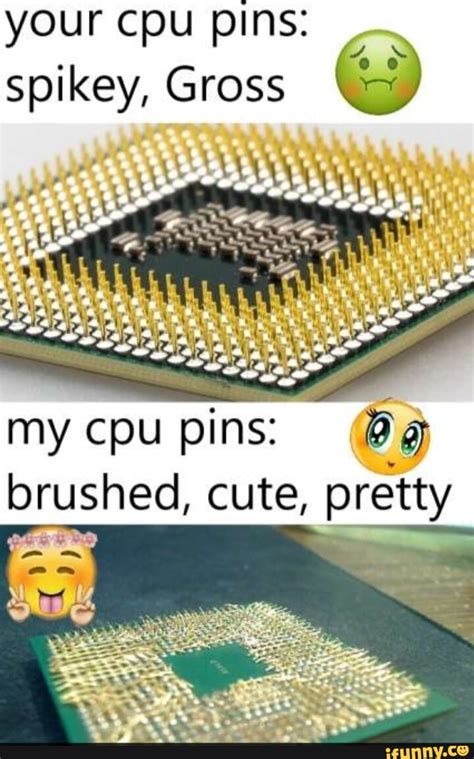 Your cpu pins: Gross my cpu pins: brushed, cute, pretty - iFunny