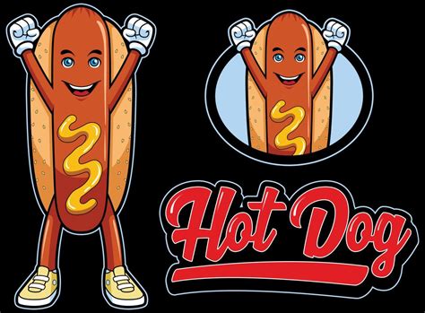 Hot Dog Mascot 15726324 Vector Art at Vecteezy