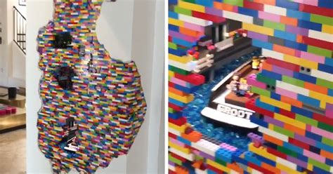 Incredible Lego Wall Installation | Bored Panda