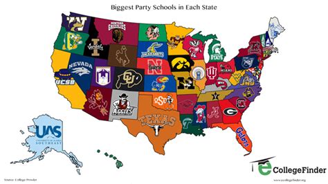 MAP: The Biggest Party Schools in Every U.S. State