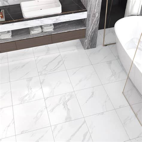 Marble Tile Floor Bathroom
