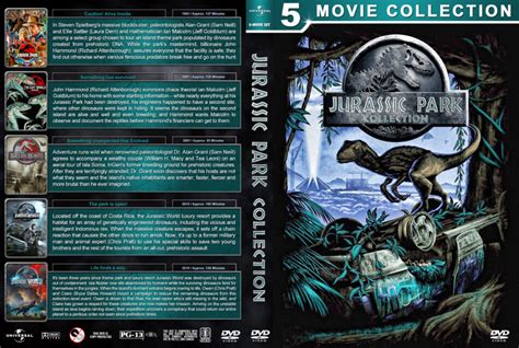 Jurassic Park Collection (5) (1993-2018) R1 Custom DVD Cover - DVDcover.Com