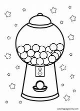 A Gumball Machine Candy Coloring Page  Free Printable Pages sketch template