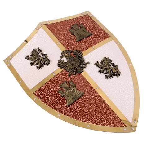 Escudo Medieval Castilla Y León - Espadas Y Oro De Toledo