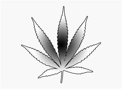 Weed Leaf Tattoo Outline