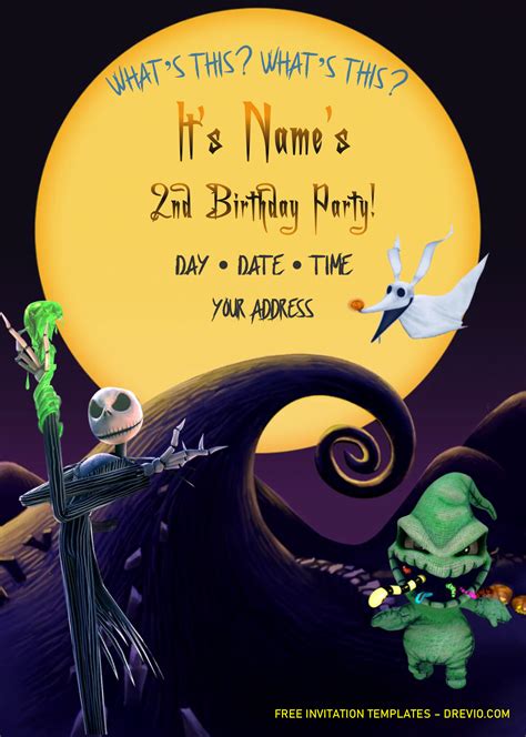 Free Nightmare Before Christmas Party Printables - Printable Templates