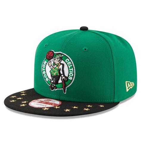 Men's Boston Celtics New Era Green/Black Current Logo Star Trim ...