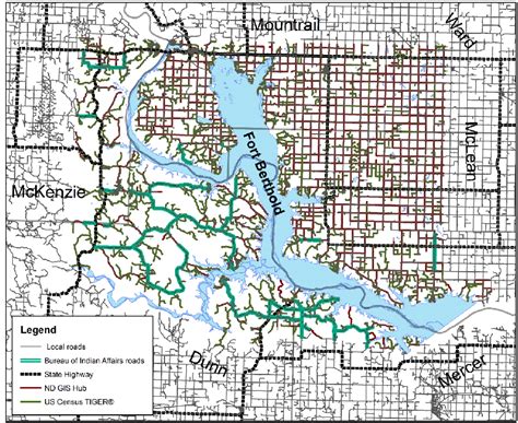 The final road map for Fort Berthold Reservation. | Download Scientific ...