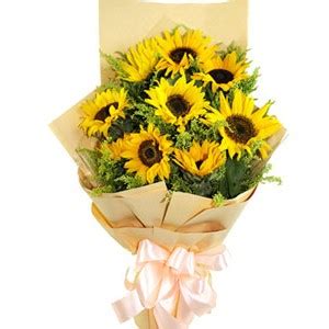 10 Pieces Dazzling Sunflower Bouquet - Raphaels Gifts Philippines