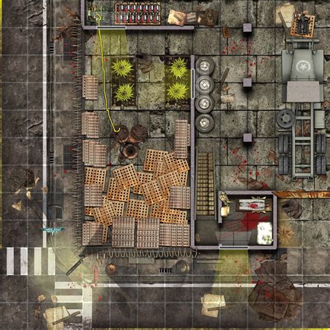 an overhead view of a building with lots of stuff on the ground and flooring