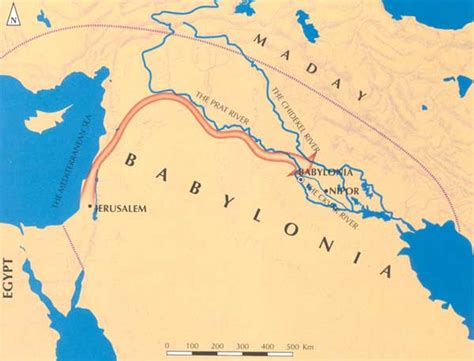 Map of The Babylonian Exile | Jewish Virtual Library