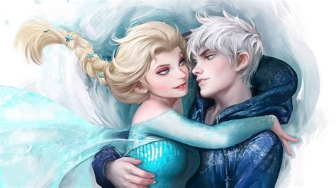 Download Frozen Elsa Jack Frost Fan Artwork Wallpaper | Wallpapers.com