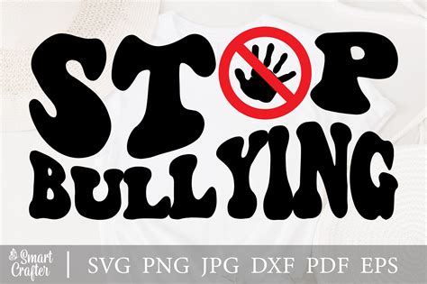 Stop Bullying Svg Wavy Design Graphic by Smart Crafter · Creative Fabrica