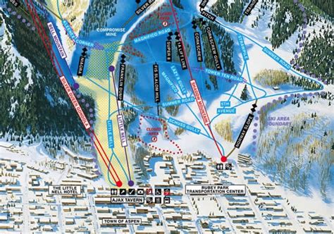 Aspen Mountain Trail Map | Colorado Ski Resort Maps