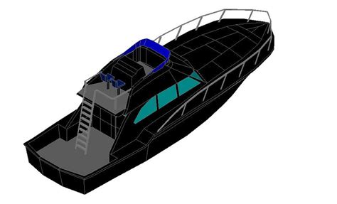 3d modern boat design of AutoCAD File - Cadbull