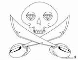 Skull And Crossbones Coloring Pages sketch template