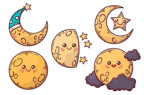 Cute moon Vectors & Illustrations for Free Download | Freepik