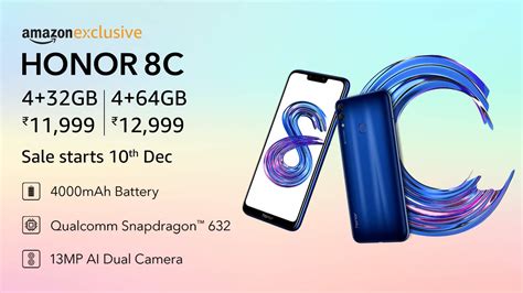 Honor 8C with 6.26 inch HD+ Display, AI Dual Rear Cameras Launched in India Starting at Rs ...