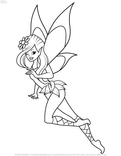 Fairy Color By Number Coloring Page Coloring Pages