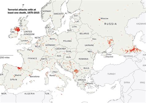 Les attaques terroristes en Europe depuis 1970 (carte) - Bondamanjak