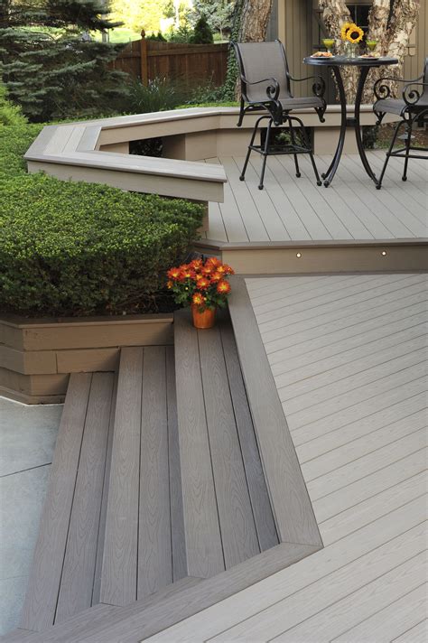 Deck Stair Ideas | Changing the deck board color on the steps gives the ...