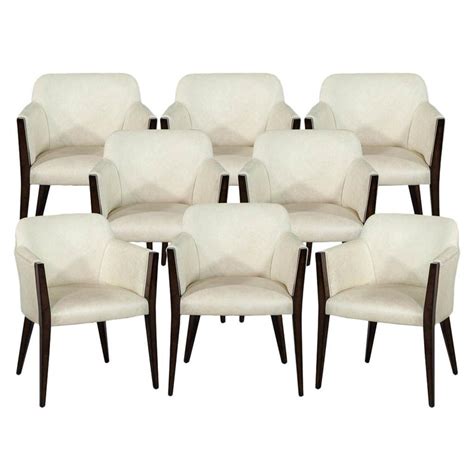 Set of 8 Custom Modern Leather Dining Chairs by Carrocel at 1stDibs