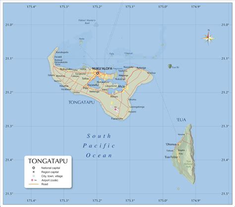 Detailed Map of Tonga - Nations Online Project