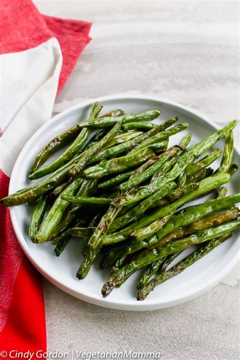 Air Fryer Green Beans - Quick And Delicious - Vegetarian Mamma