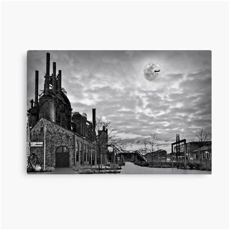 "SteelStacks Landmark Monochrome" Canvas Print for Sale by djphoto ...