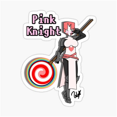 "Castle crashers pink knight stickers" Sticker for Sale by StellaLace ...