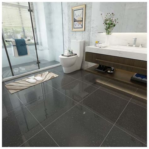 Black Polished Ceramic Floor Tiles,Size: 600 x 600mm,Model: HLJ605N ...