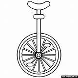 Unicycle Coloring Page sketch template