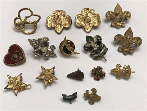 Antique Vintage Boy Scout Girl Scout Be Prepared Pins Pin Backs Lot ...