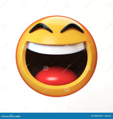 LoL Emoji Isolated on White Background, Laughing Face Emoticon 3d ...