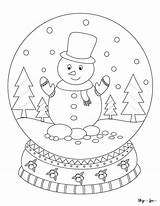 Blank Snowman Coloring Page sketch template