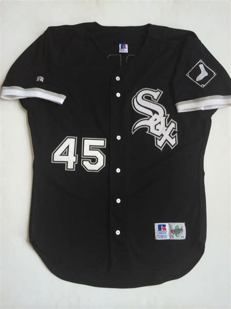 chicago white sox 45 jordan black throwback jersey