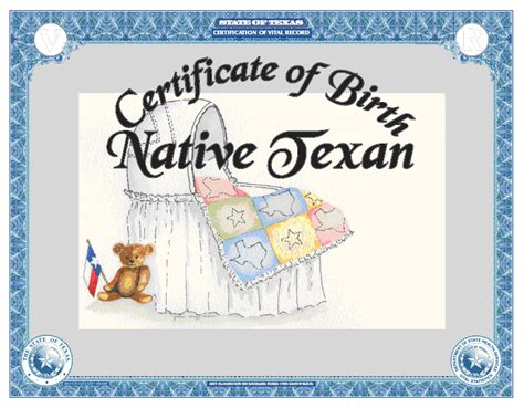 Heirloom Birth Certificates | Texas DSHS