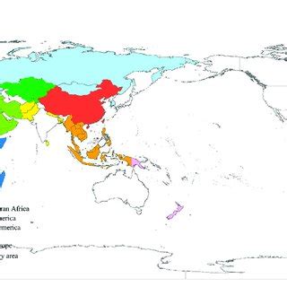 Regional classification of the Belt and Road countries. | Download ...