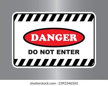 Danger Do Not Enter Sign Vector Stock Vector (Royalty Free) 2392346565 | Shutterstock