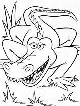 Animated Alligator Coloring Page  Free Printable Pages For Kids sketch template