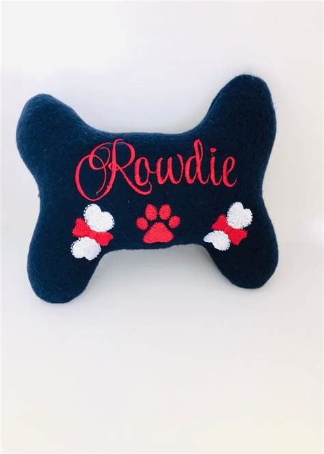 Personalized Bone Shaped Dog Toy with Squeaker Made In the USA » Pampered Paw Gifts