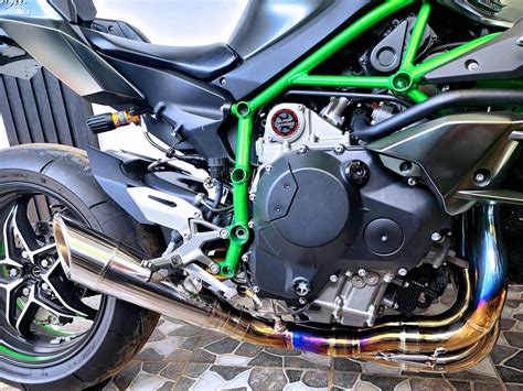 Kawasaki Ninja H2 & H2R Vandemon Polished Titanium Exhaust System 2015 ...